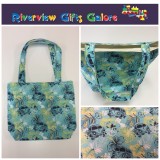 Medium Tote Bag - Hibiscus Combi Blue